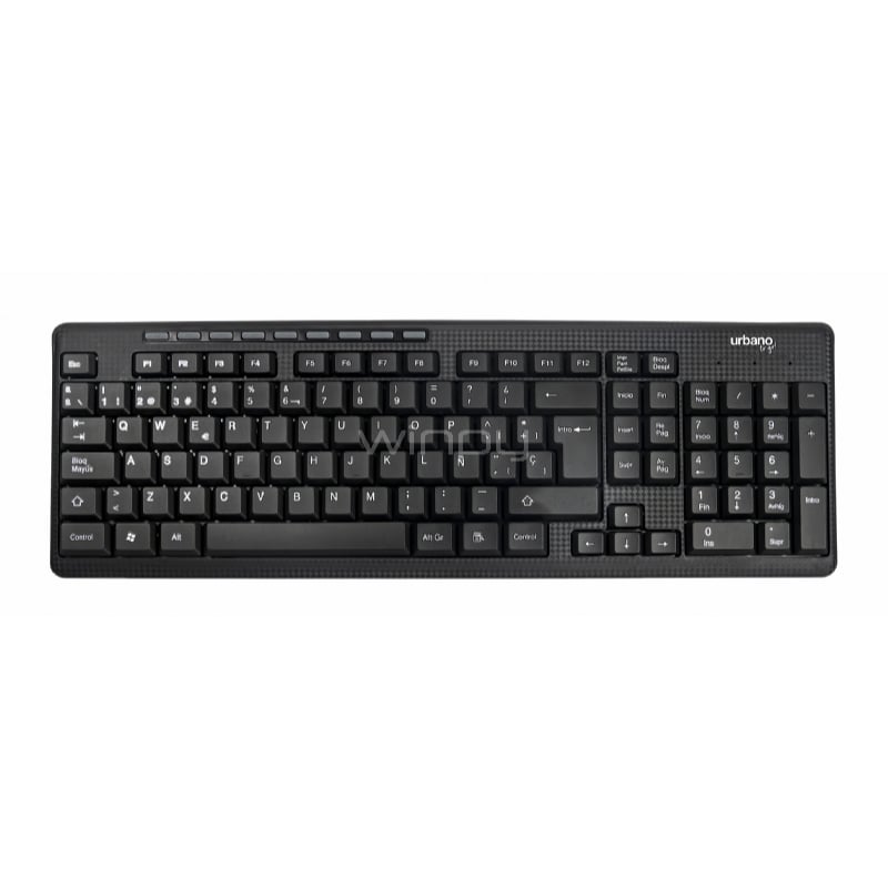 Teclado Inalámbrico Multimedia Urbano Design (USB, Nano Receptor, Teclas Multimedia)